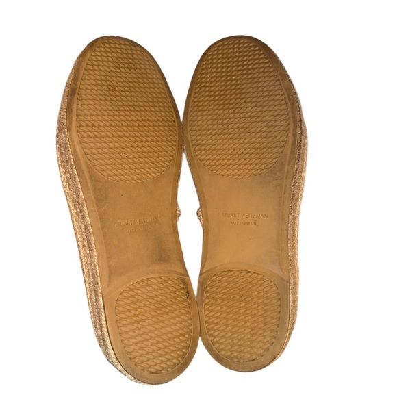 Stuart Weitzman Navy Blue Suede Almond Toe Nugal Flat Espadrilles Size: US 8.5 - Picture 2 of 6